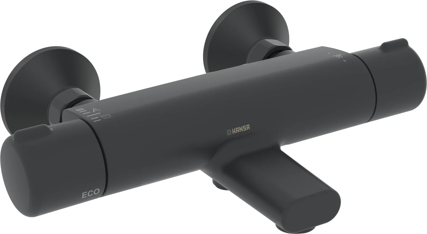 HansaMICRA Wannenfüll- und Brausebatterie HansaMICRA 5816, Ausladung 159 mm DN15, Matt-Schwarz HansaMICRA Wannenfüll- und Brausebatterie HansaMICRA 5816, Ausladung 159 mm DN15, Matt-Schwarz