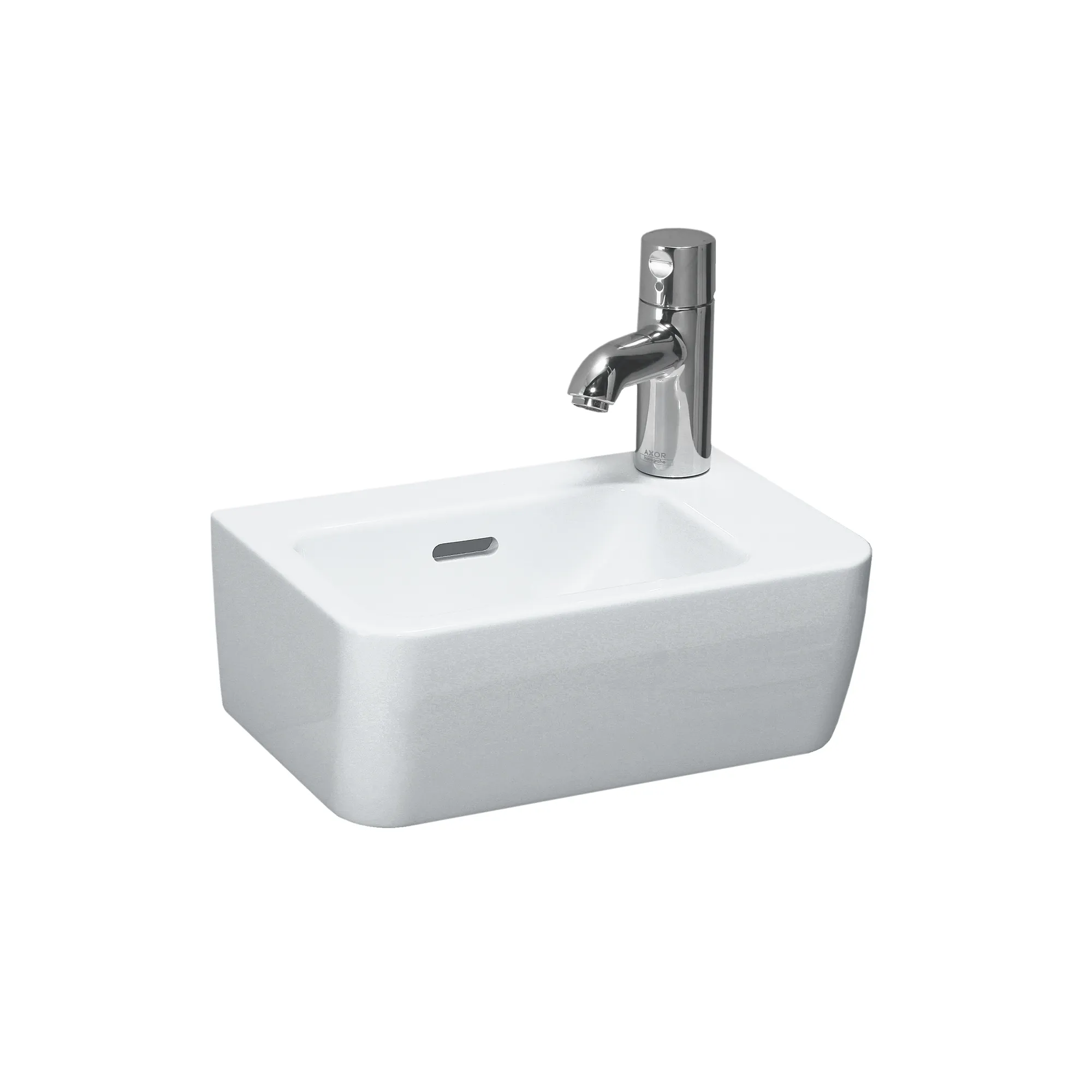Handwaschbecken PRO A 250x360x165 asymmetrisch 1 Hahnloch rechts mit Überlauf weiß Handwaschbecken PRO A 250x360x165 asymmetrisch 1 Hahnloch rechts mit Überlauf weiß