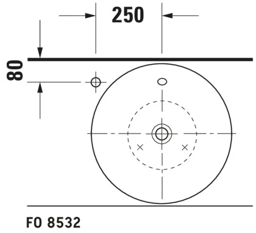 Aufsatzwaschtisch „Starck 1“, mit Überlauf