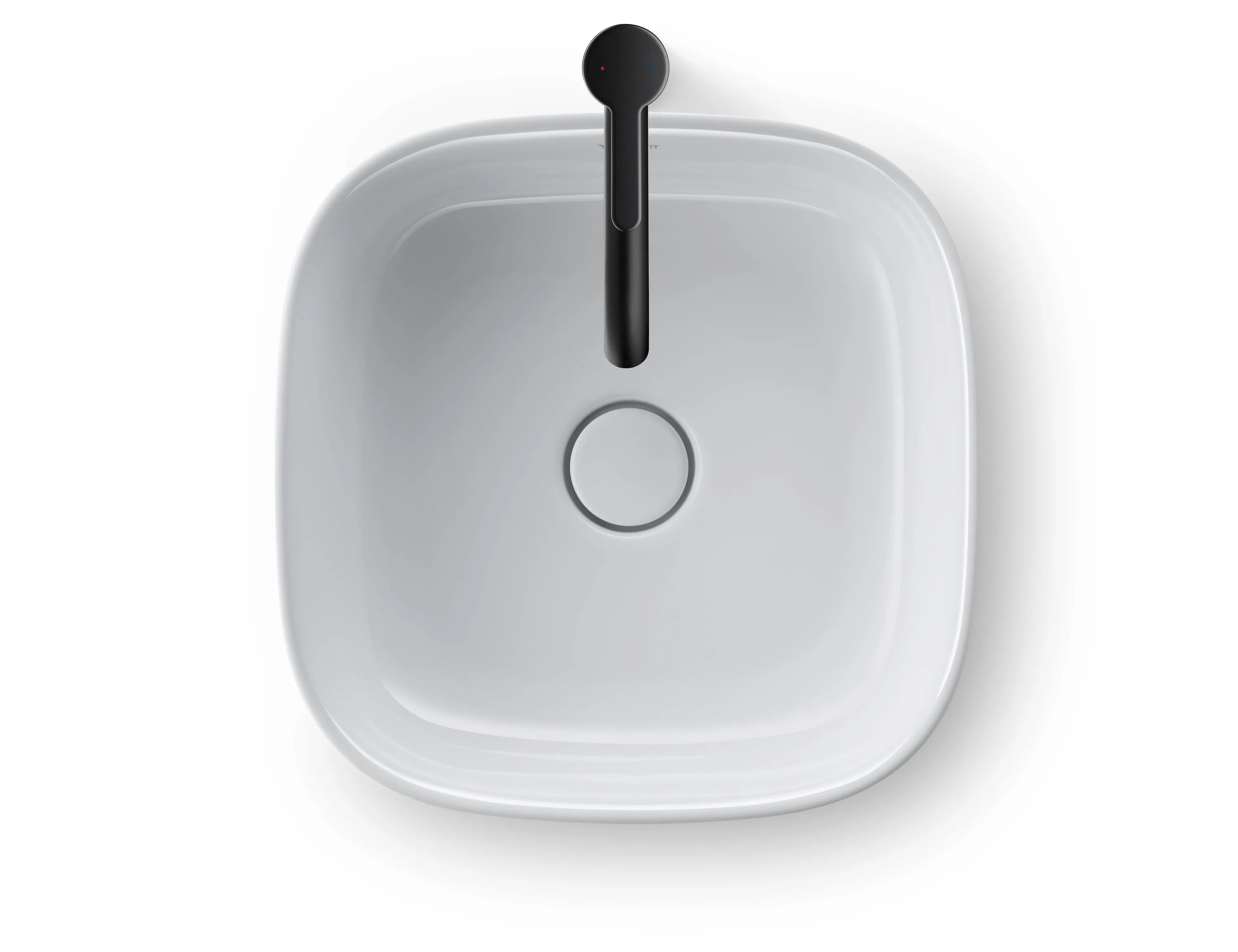 Aufsatzwaschtisch geschliffen „Zencha“ 42 × 42 × 13,5 cm, ohne Hahnlochbohrung in Weiß Hochglanz Aufsatzwaschtisch geschliffen „Zencha“ 42 × 42 × 13,5 cm, ohne Hahnlochbohrung in Weiß Hochglanz