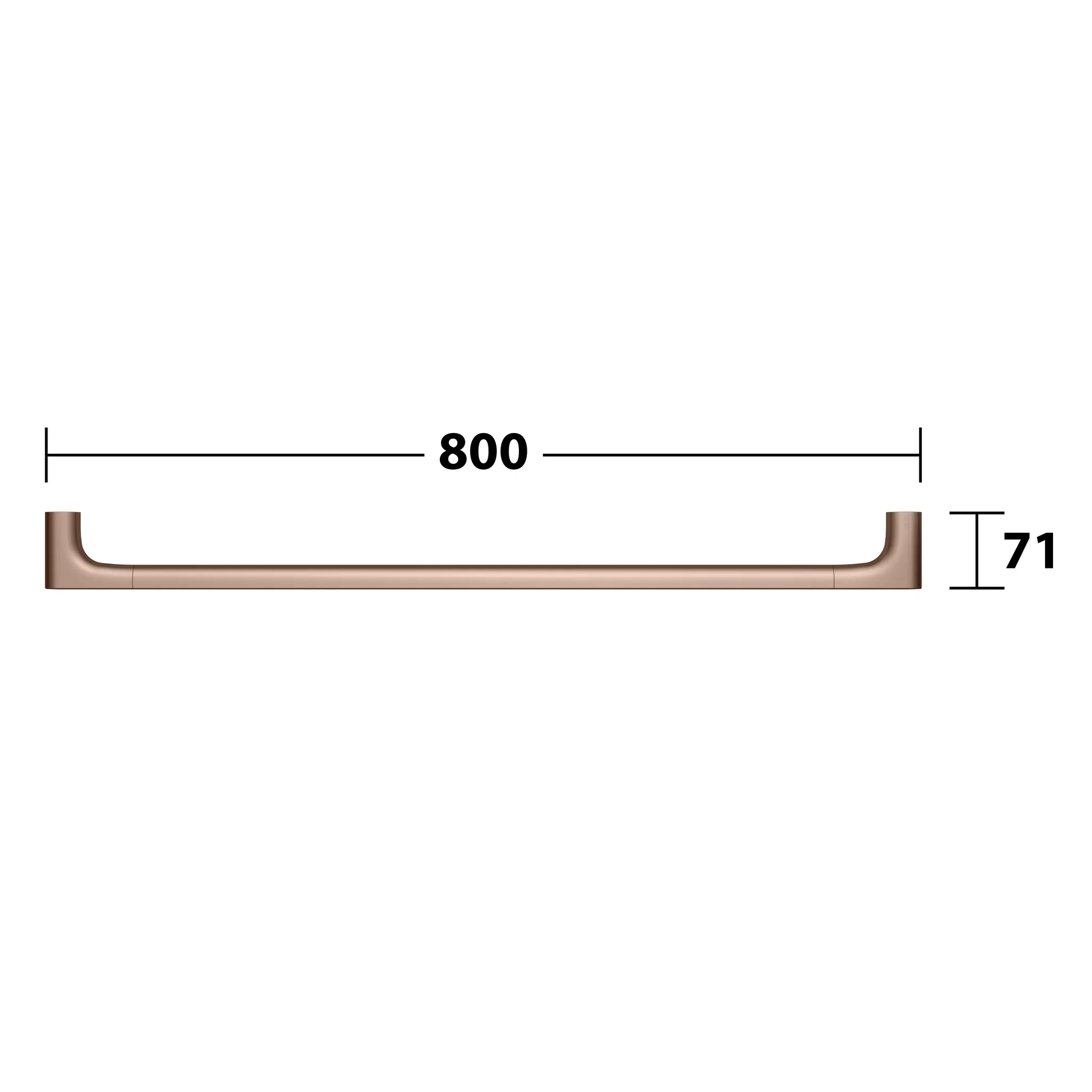Edition 400 Badetuchhalter 800 mm Rotgold gebürstet