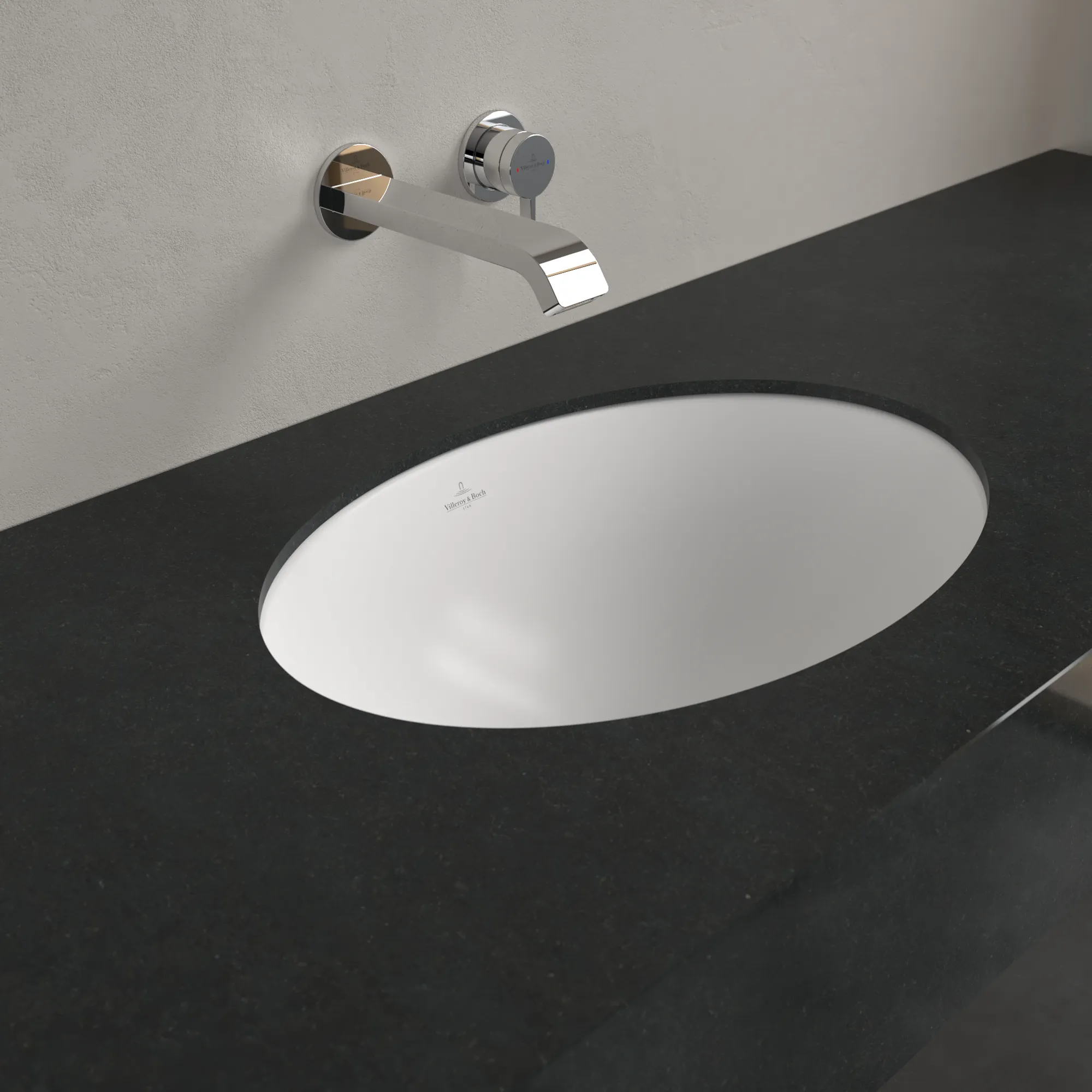 Villeroy & Boch Unterbauwaschbecken Loop & Friends, oval, Stone White CeramicPlus, 485 x 325 x 215 mm, TitanCeram, matt, ohne Überlauf