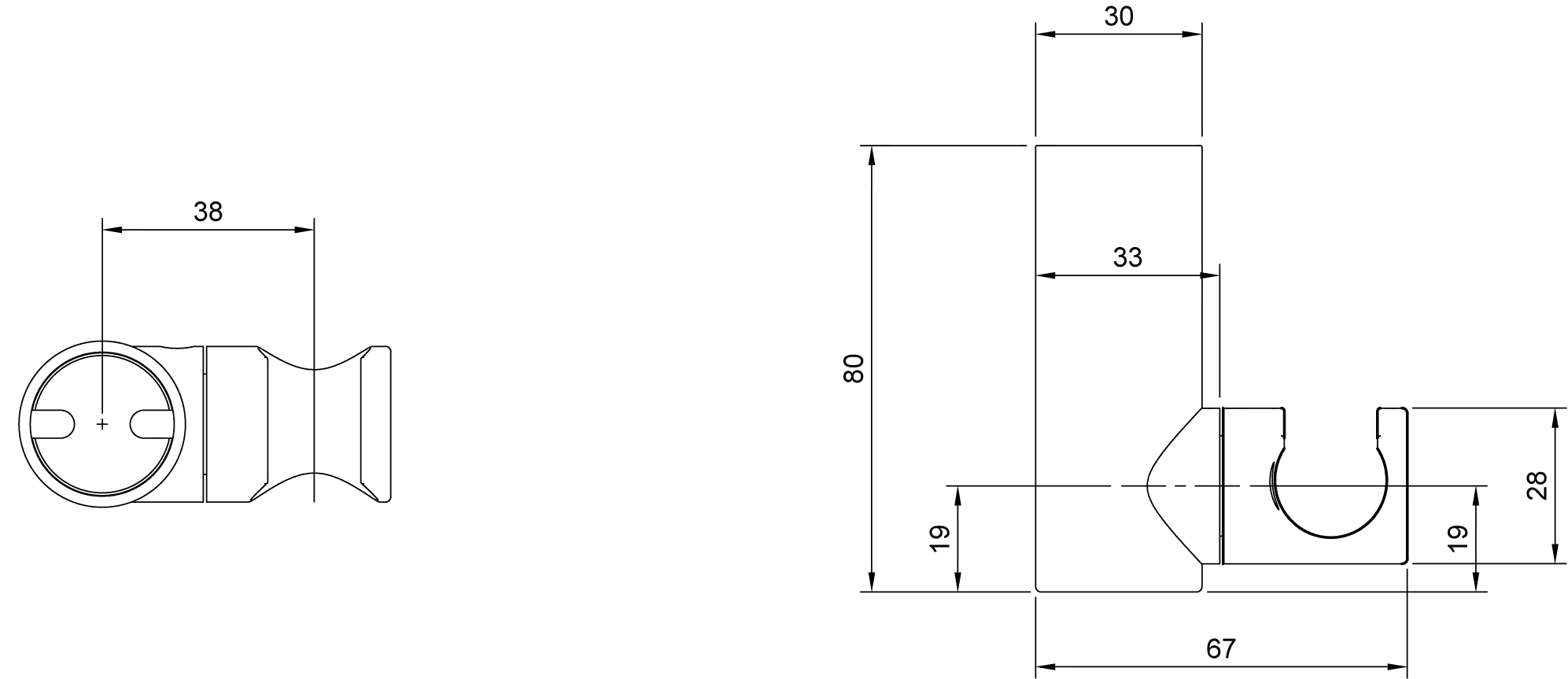 Halter für Handbrause TVC00045800061, Befestigung verdeckt 8 cm in Chrom Halter für Handbrause TVC00045800061, Befestigung verdeckt 8 cm in Chrom