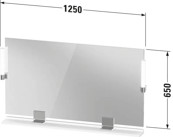 Duravit Spiegel „Sivida“ 125 × 65 cm in Apricot Pearl Duravit Spiegel „Sivida“ 125 × 65 cm in Apricot Pearl