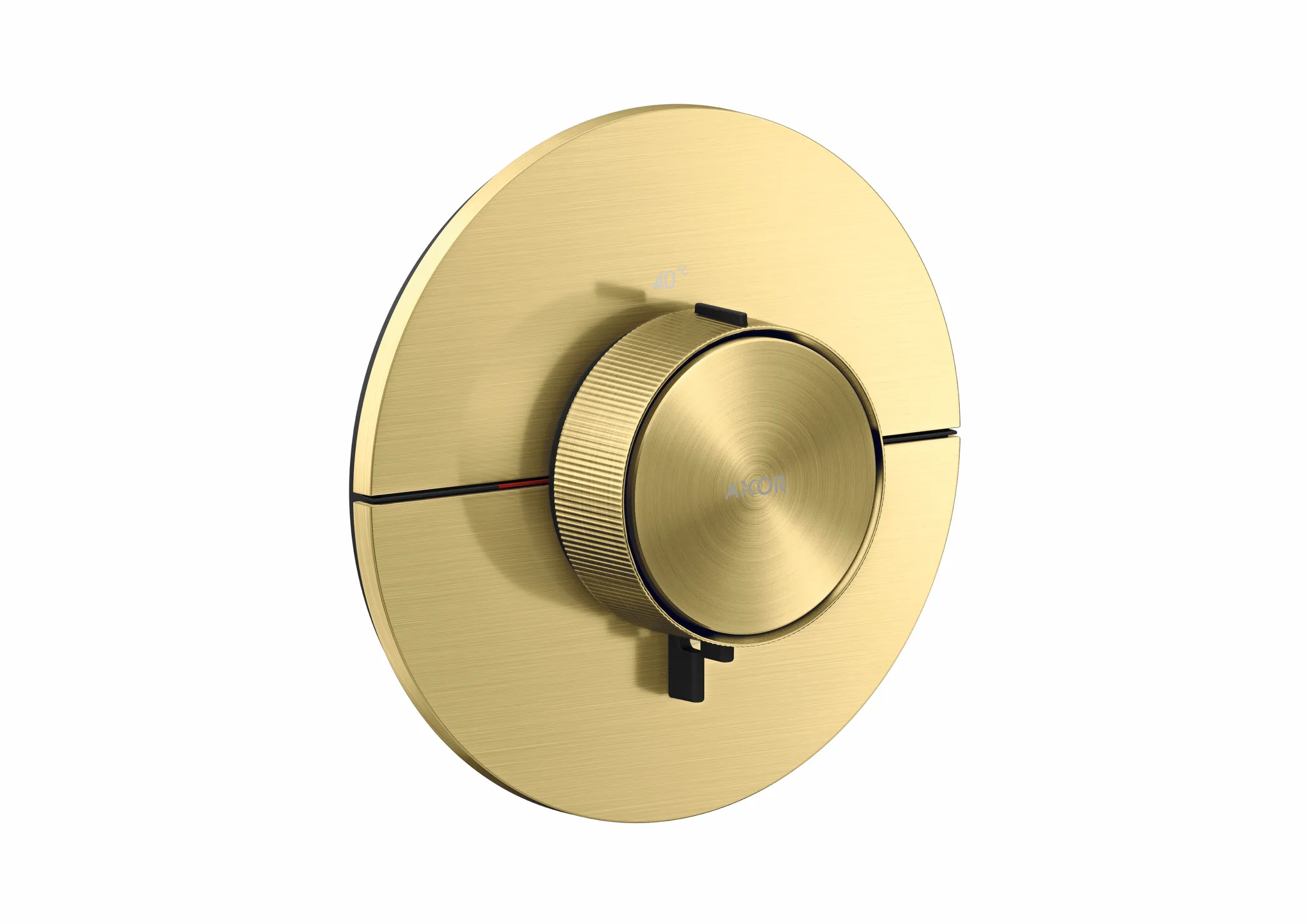 Hansgrohe AXOR ShowerSelect ID Thermostat HighFlow rund BB, Brushed Brass, 12,8-34,8 l/min, 1-10 bar, flache Rosette, nachträglich ausrichtbar, Metall Hansgrohe AXOR ShowerSelect ID Thermostat HighFlow rund BB, Brushed Brass, 12,8-34,8 l/min, 1-10 bar, flache Rosette, nachträglich ausrichtbar, Metall