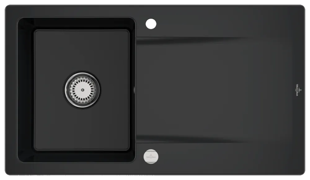 Villeroy & Boch Einbau-Küchenspülbecken „Siluet“ 50 900 × 510 × 220 mm in Pure Black