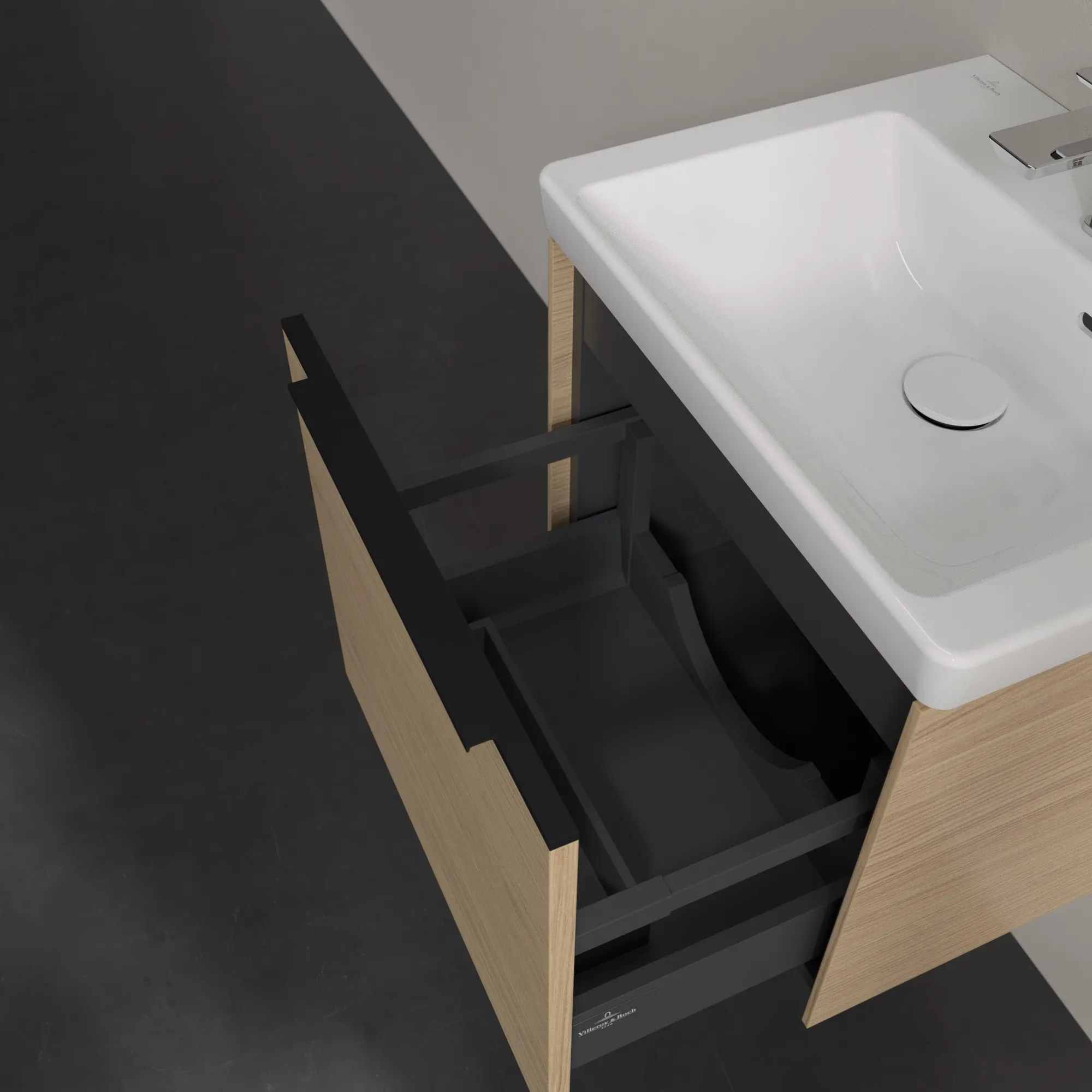 Villeroy & Boch Waschtischunterschrank „Subway 3.0“ für Schrankwaschtisch 473 × 429 × 408 mm Nordic Oak, für Becken mittig