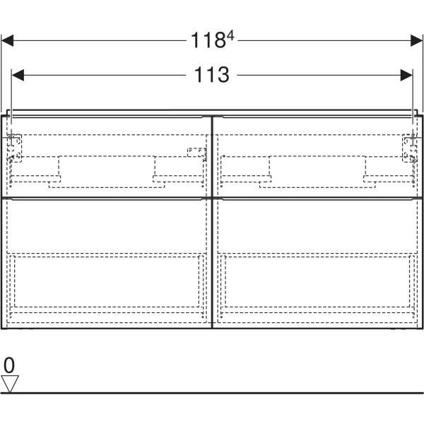 Geberit Waschtischunterschrank „Icon“ 118,4 × 61,5 × 47,6 cm