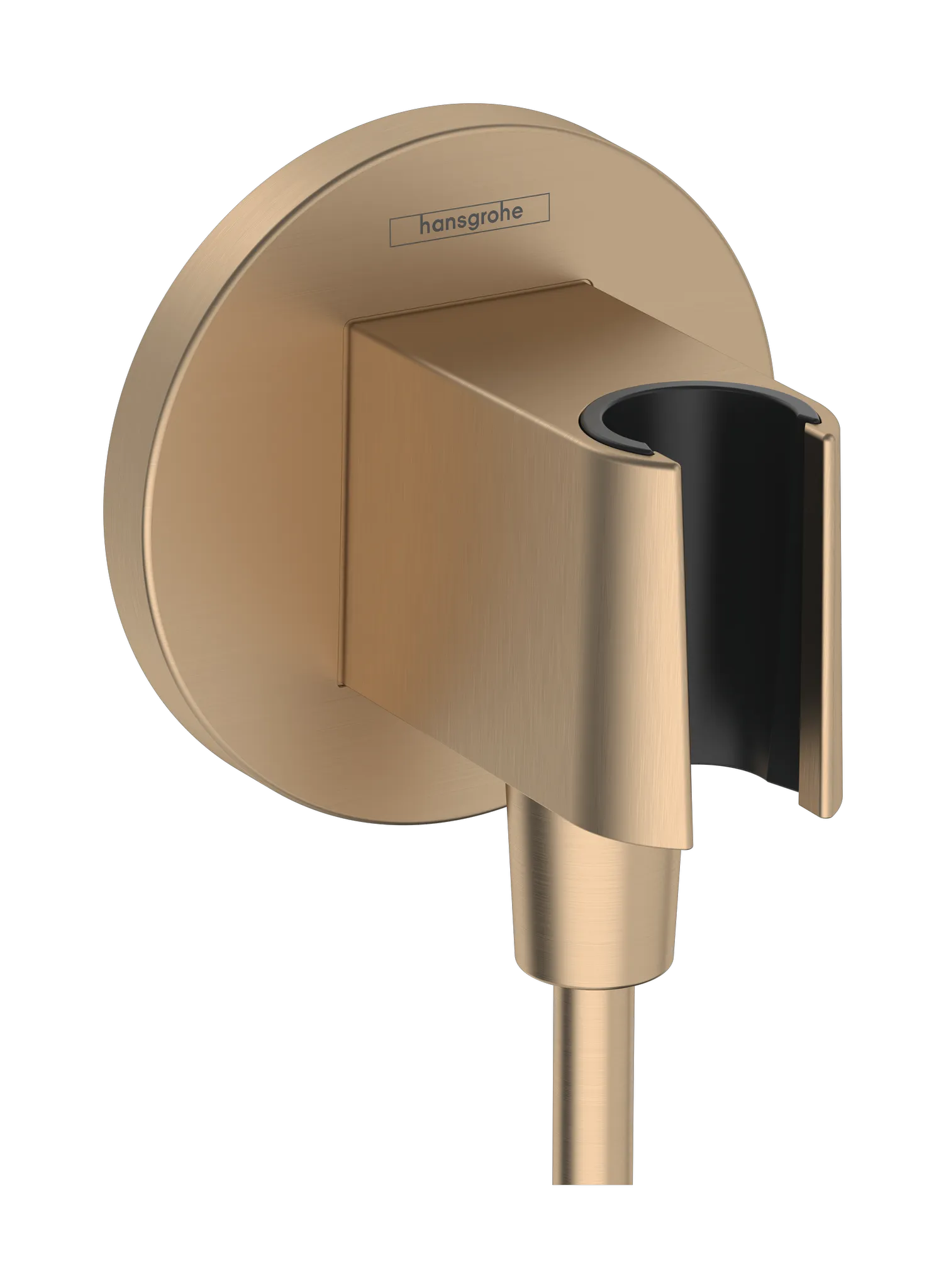 Hansgrohe FixFit S Wandanschluss mit Brausehalter, Brushed Bronze