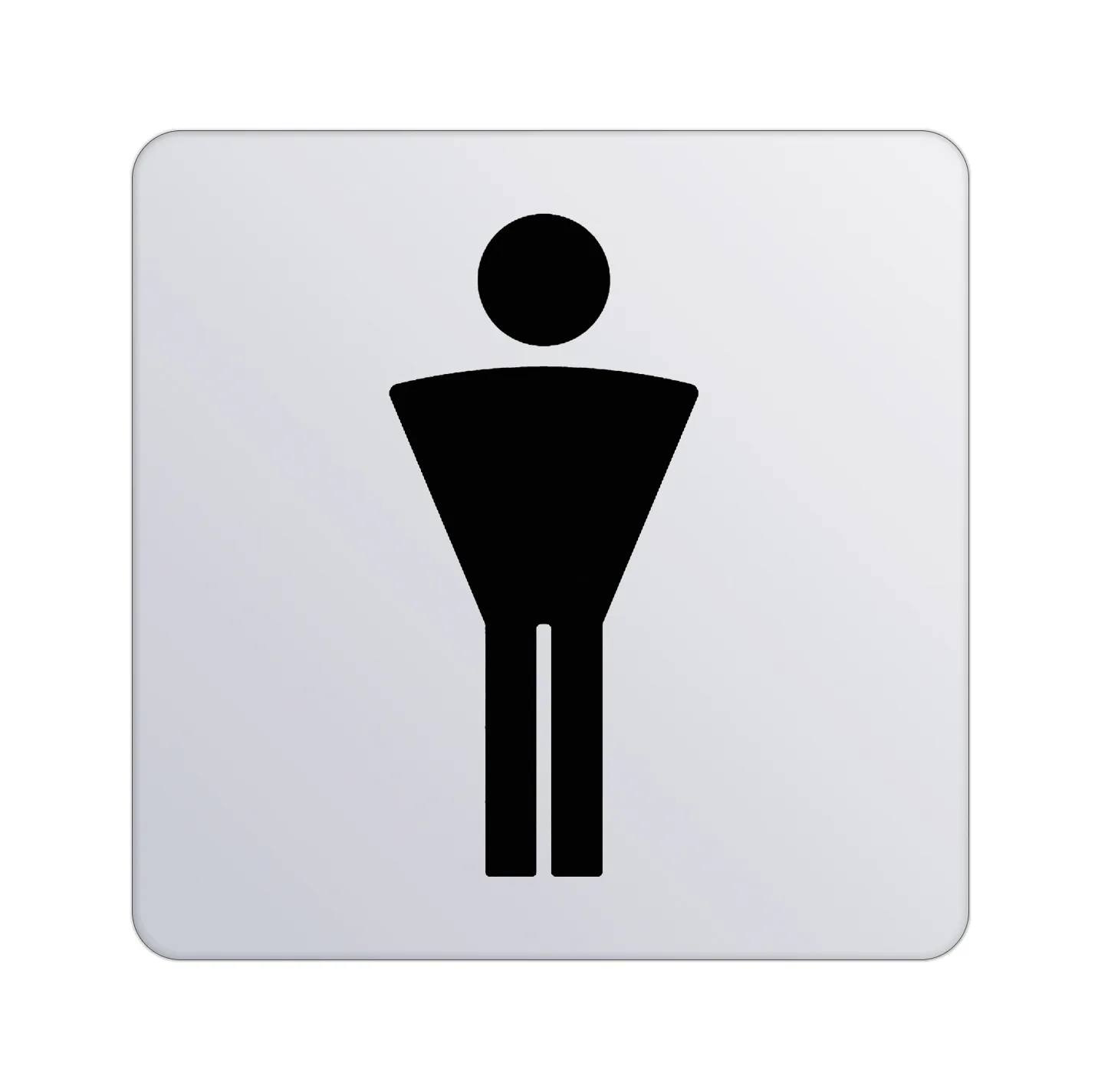 Plan 14967010000 Türschild Herren verchromt
