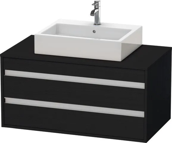 Duravit Waschtischunterschrank wandhängend „Ketho“ 100 × 49,6 × 55 cm Eiche Schwarz Duravit Waschtischunterschrank wandhängend „Ketho“ 100 × 49,6 × 55 cm Eiche Schwarz