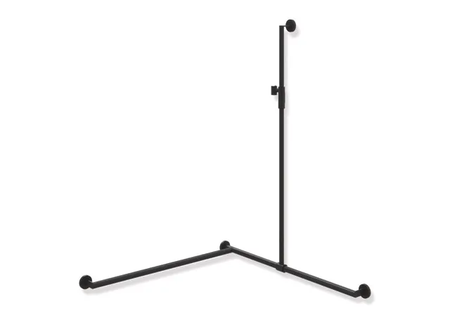 HEWI Haltegriff Ausführung links „System 900“ in Schwarz tiefmatt / Schwarz matt, Befestigung verdeckt HEWI Haltegriff Ausführung links „System 900“ in Schwarz tiefmatt / Schwarz matt, Befestigung verdeckt