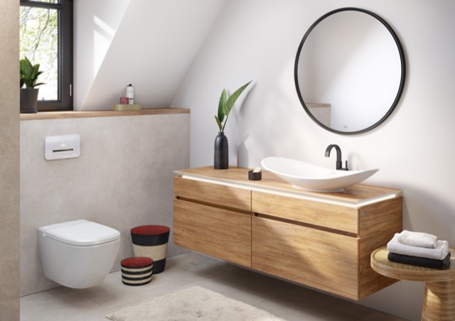 Tiefspül-WC „Antheus“ 56 × 37,5 × 35,5 cm in Weiß Alpin mit CeramicPlus, ohne Spülrand