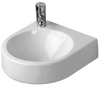 Handwaschbecken Architec 360 mm ohneÜL, mitHLB, HL rechts, weiß