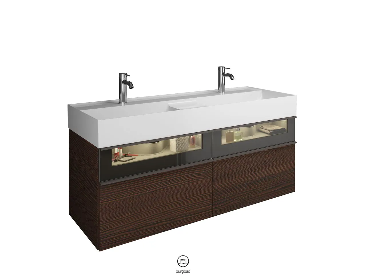 burgbad Badmöbelset „Yumo“ in Kieselgrau Matt burgbad Badmöbelset „Yumo“ in Kieselgrau Matt