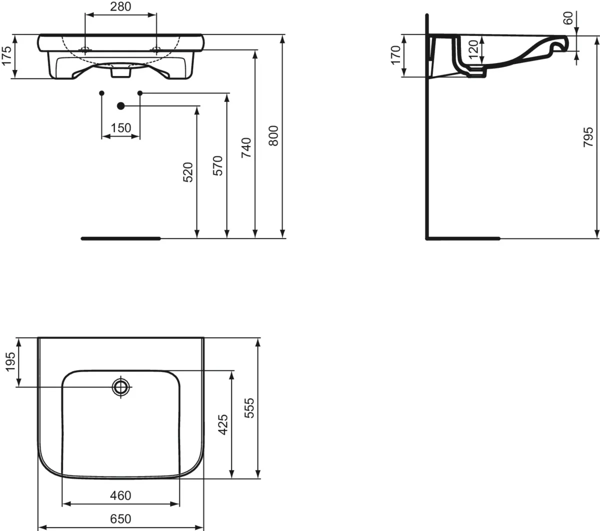Ideal Standard Waschbecken „Contour21+“ Ideal Standard Waschbecken „Contour21+“