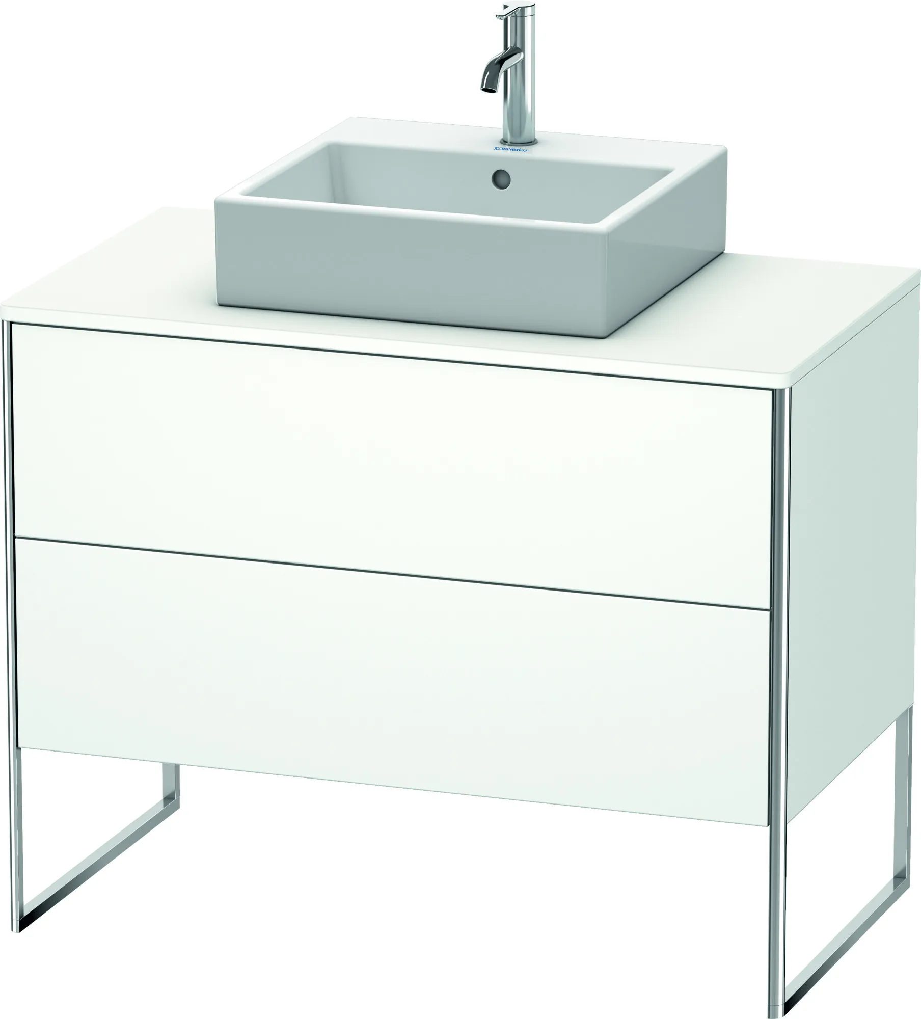 Duravit Waschtischunterschrank bodenstehend „XSquare“ 100 × 77,8 × 54,8 cm Weiß Matt Duravit Waschtischunterschrank bodenstehend „XSquare“ 100 × 77,8 × 54,8 cm Weiß Matt
