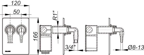 Anschlussset Waschgeräte-Siphon 400 Vario.2