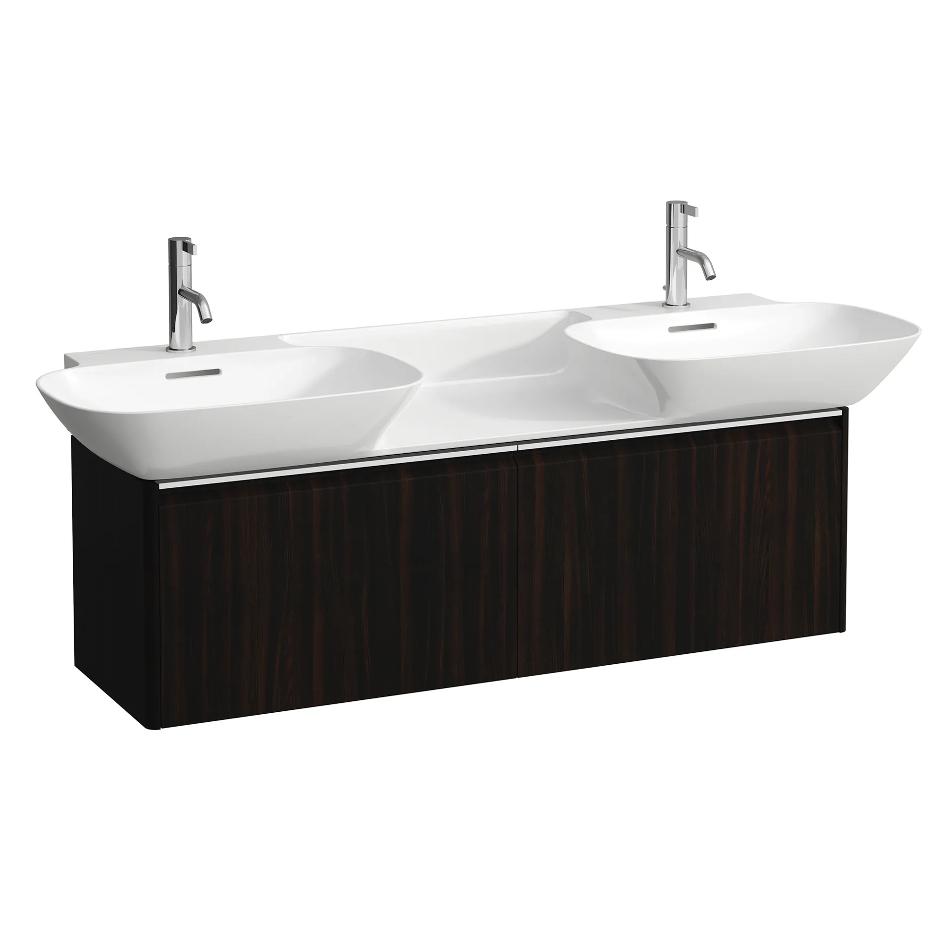 Waschtischunterbau BASE für INO 348x1170x362 2 Schubladen mit Griff Aluminium eloxiert für Doppelwaschtisch H814304 weiß matt Waschtischunterbau BASE für INO 348x1170x362 2 Schubladen mit Griff Aluminium eloxiert für Doppelwaschtisch H814304 weiß matt