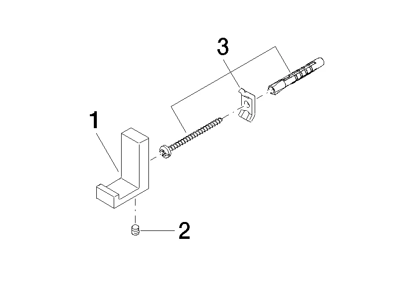 Dornbracht Haken - Breite 19 mm, Höhe 44 mm, Ausladung 35 mm, Passt zu LOT Dornbracht Haken - Breite 19 mm, Höhe 44 mm, Ausladung 35 mm, Passt zu LOT