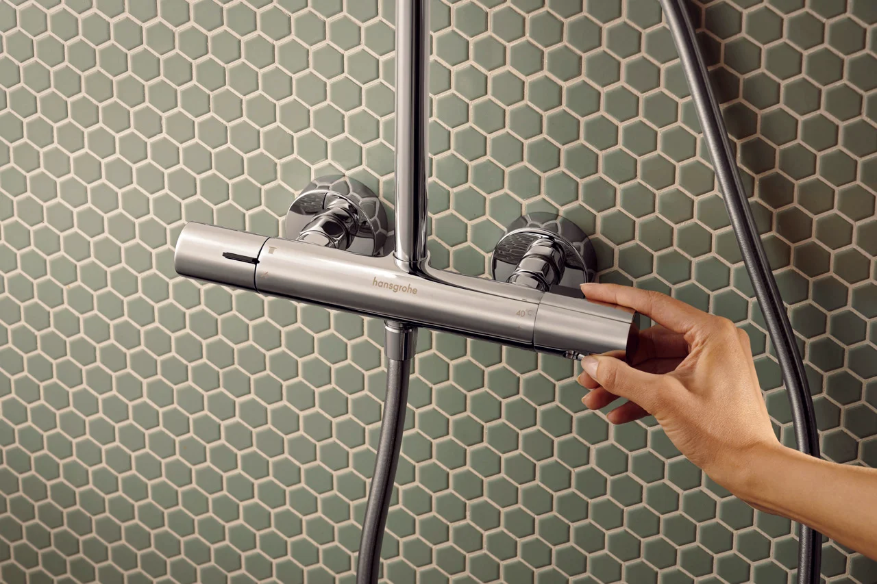 Activera Q Showerpipe 290/180 1jet EcoSmart mit Ecostat Fine, Oberfläche: Chrom