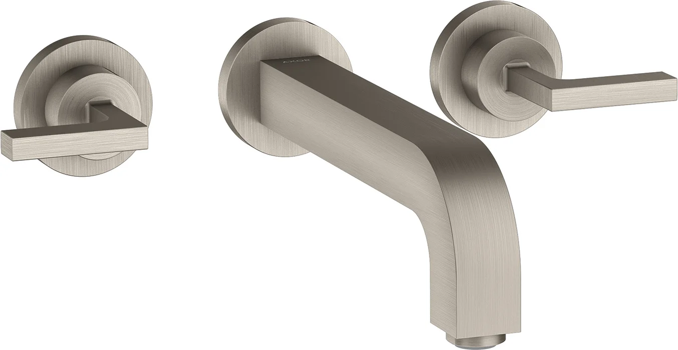 Hansgrohe AXOR Citterio 3-Loch Waschtischarmatur Unterputz, Ausladung 222 mm, Hebelgriff, Normalstrahl, max. Durchfluss 5 l/min, DN15
