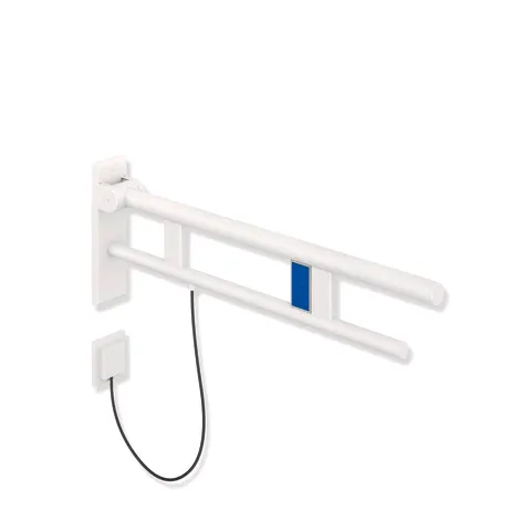 SK-Griff Duo (B), li, 850, WC-Spül (E-Ausf.),plvb weiß tiefmatt