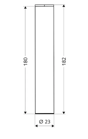 Eckventil Designblende, Baulänge: 180 mm, DN 10 G 3/8 IG, chrom