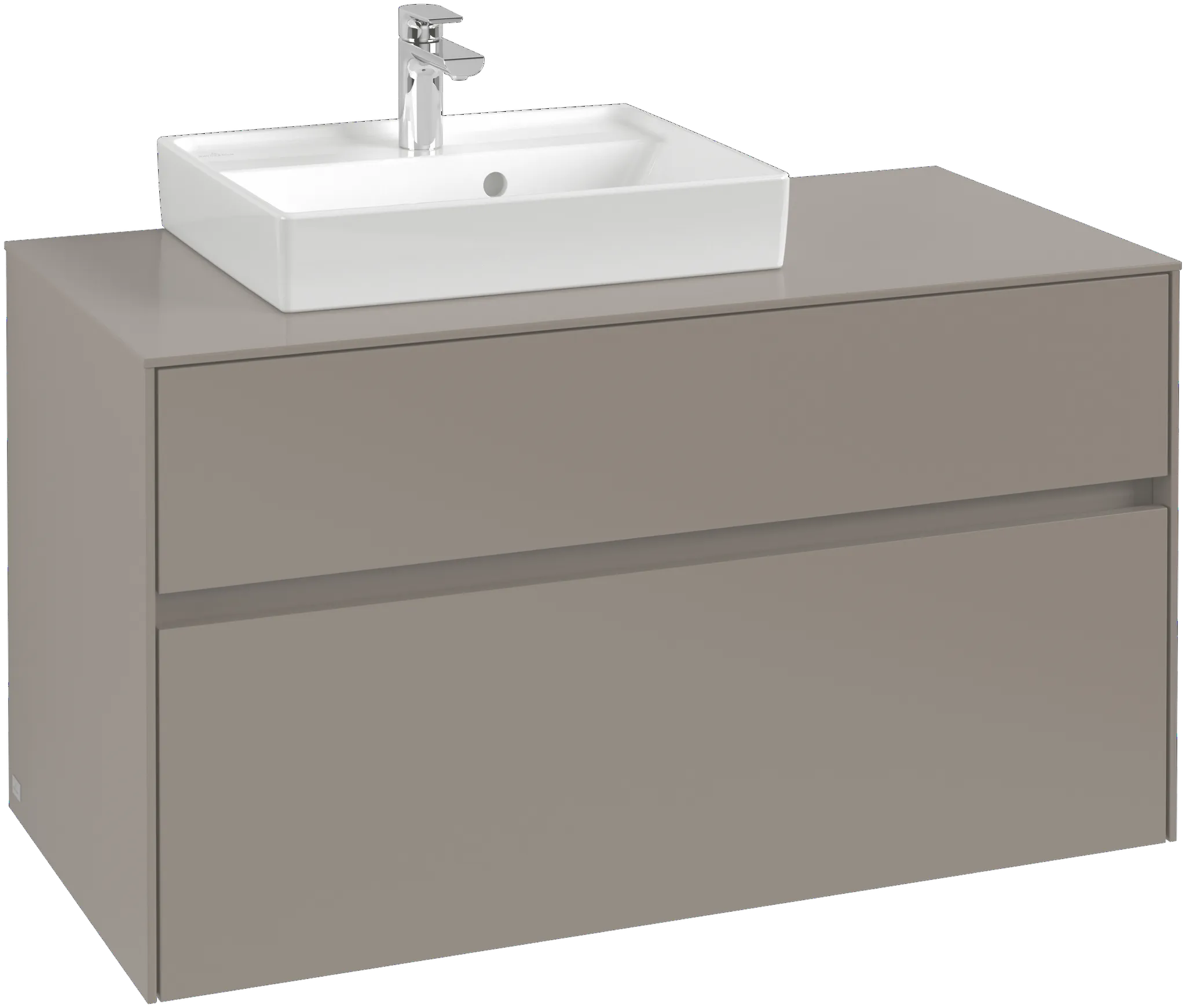 Villeroy & Boch Waschtischunterschrank „Collaro“ 1000 × 548 × 500 mm Glossy White, ohne Beleuchtung, für Becken links