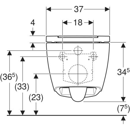 Geberit Wand-Tiefspül-WC Set TurboFlush mit WC-Sitz „One“ geschlossene Form 540 mm in weiß matt, mit KeraTect®, ohne Spülrand Geberit Wand-Tiefspül-WC Set TurboFlush mit WC-Sitz „One“ geschlossene Form 540 mm in weiß matt, mit KeraTect®, ohne Spülrand