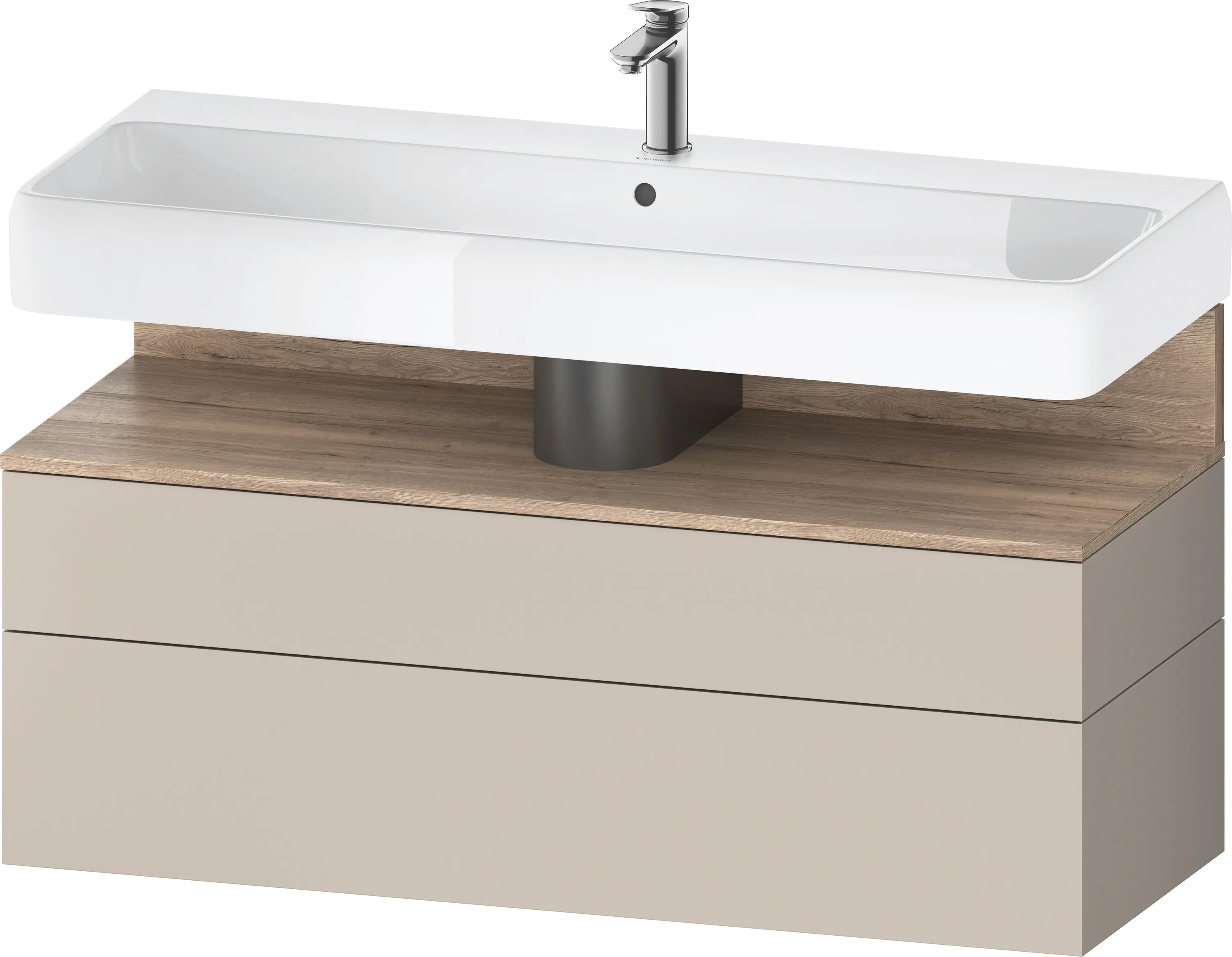 Duravit Waschtischunterschrank wandhängend „Qatego“ 119 × 59 × 47 cm in, ohne Beleuchtung