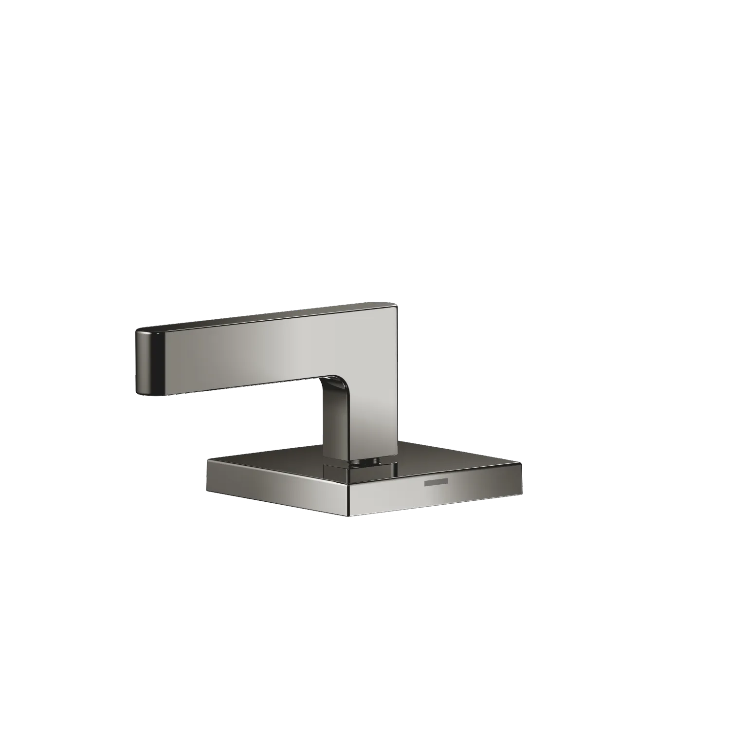 Dornbracht Seitenventil SERIENSPEZIFISCH Dark Chrome, linksschließend, kalt, Bohrungsdurchmesser 32 mm, Rosette 60 x 60 mm mit Kaltkennzeichnung