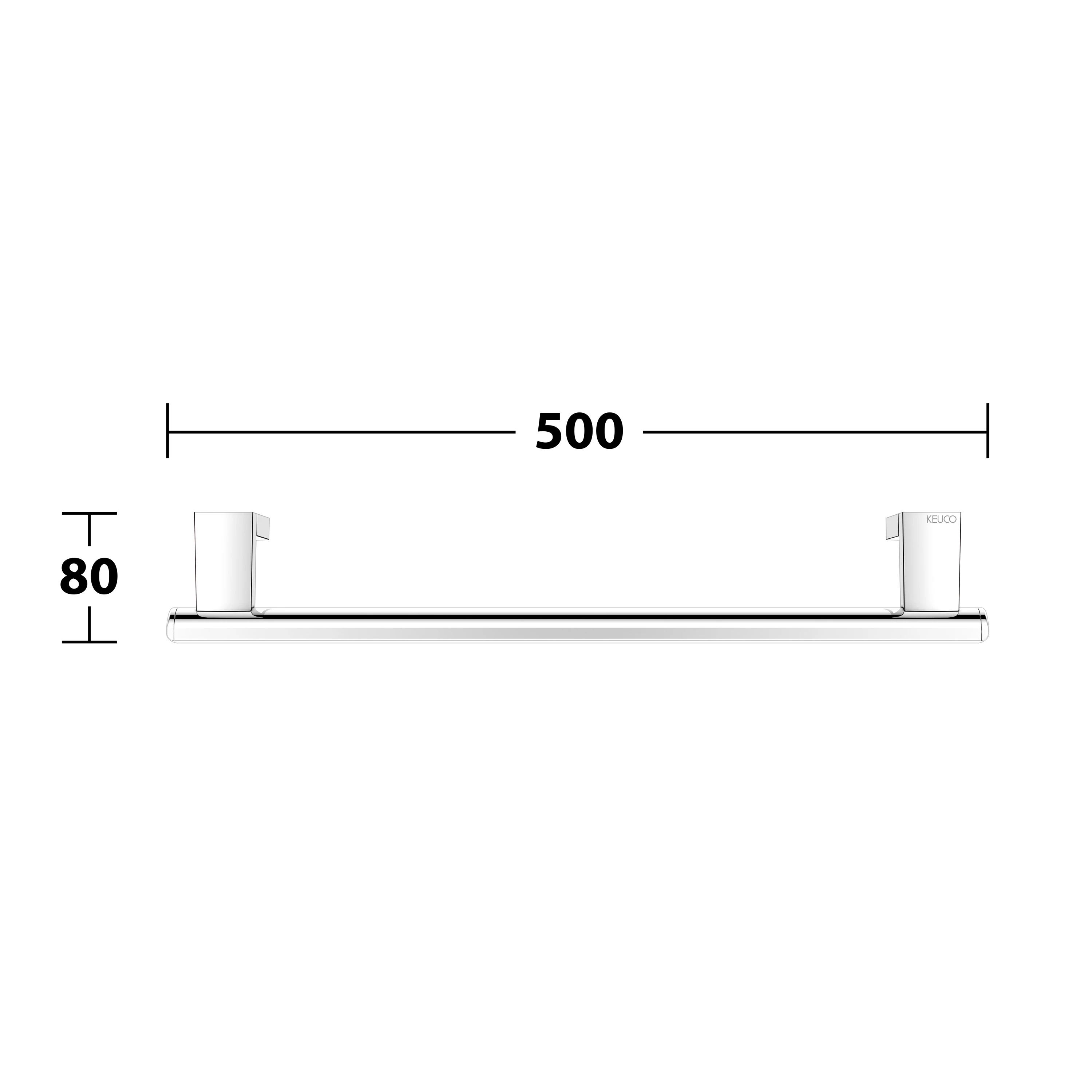 AXESS 35001010500 Haltegriff 500 mm verchromt