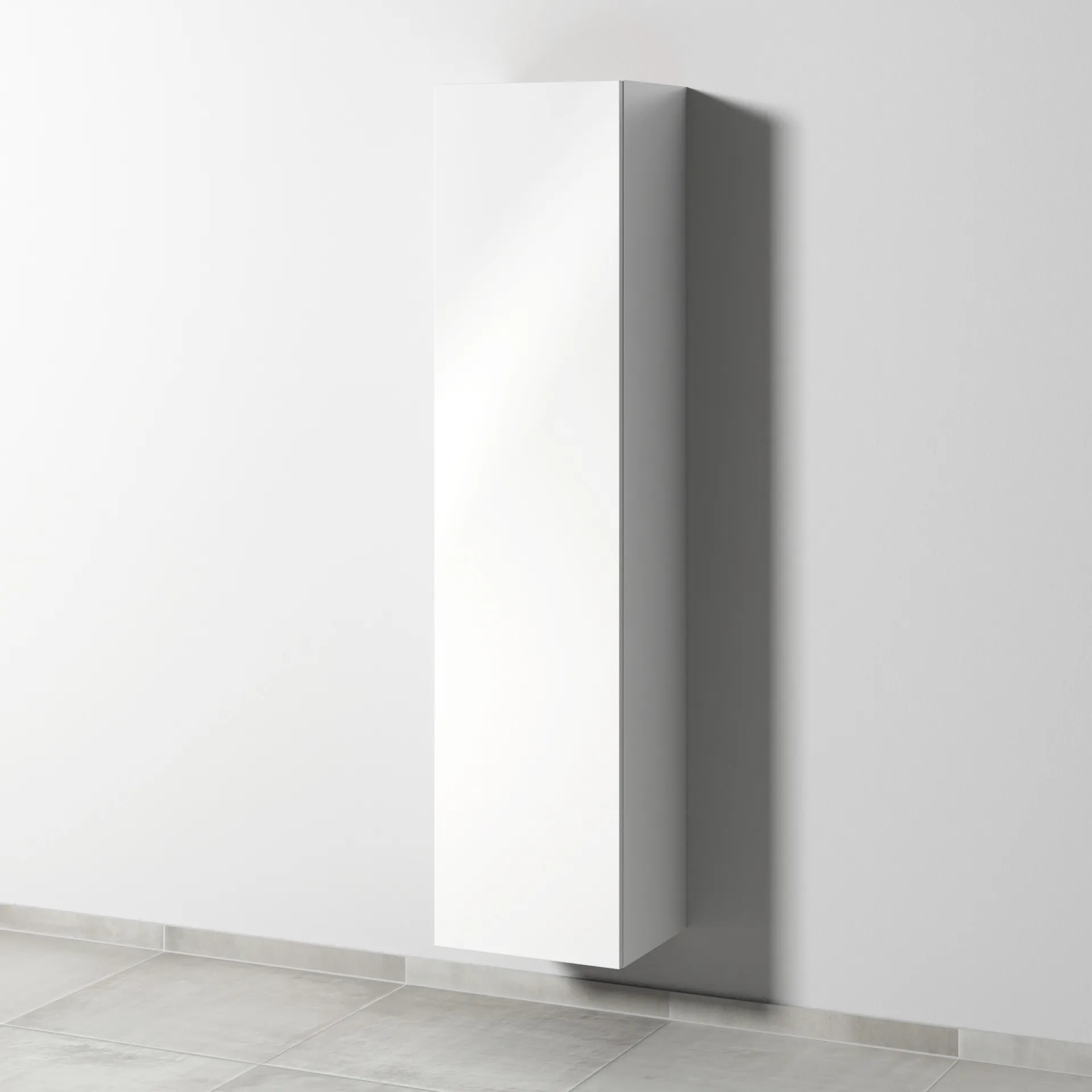 Sanipa Hochschrank „Solo One“ 400 × 1700 × 338 mm Anschlag rechts, in Weiß (glanz), Anschlag rechts