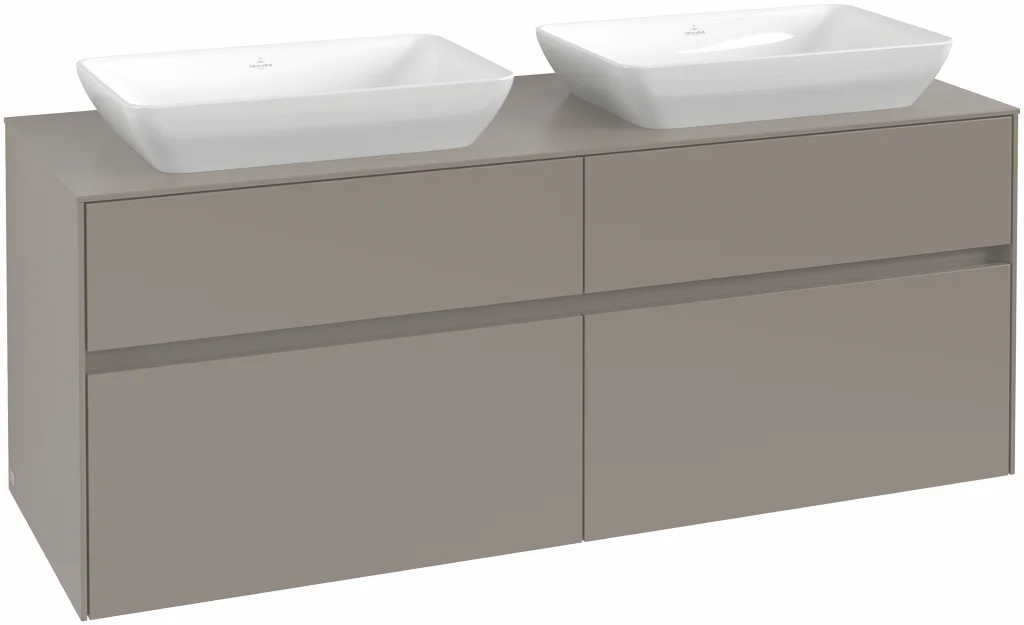 Villeroy & Boch Collaro Waschbeckenunterschrank C11900, 1400 x 548 x 500 mm, Volcano Black