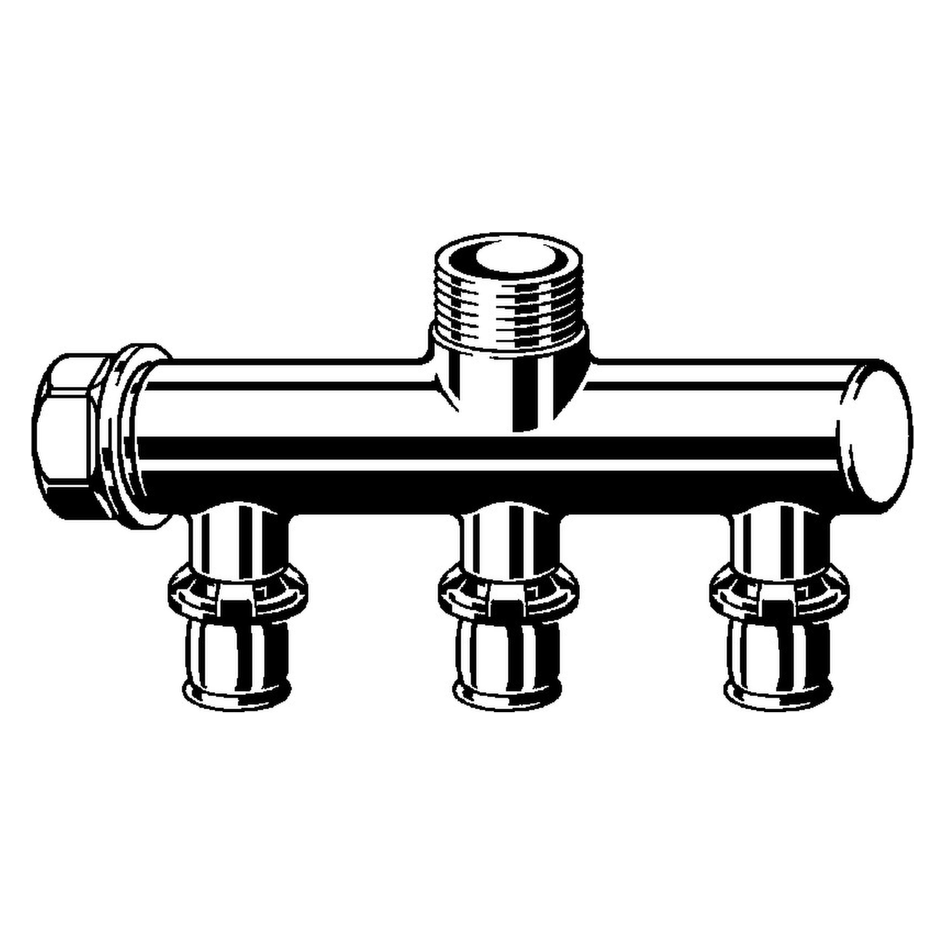 Viega „Sanfix P“ Verteiler 3-fach