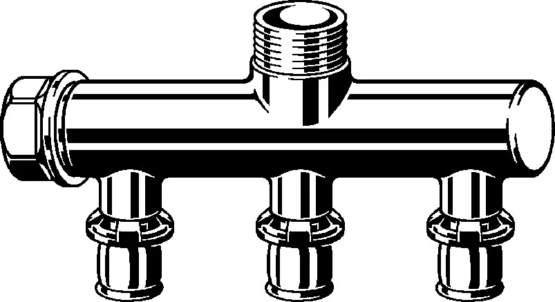 Viega „Sanfix P“ Verteiler 3-fach Viega „Sanfix P“ Verteiler 3-fach