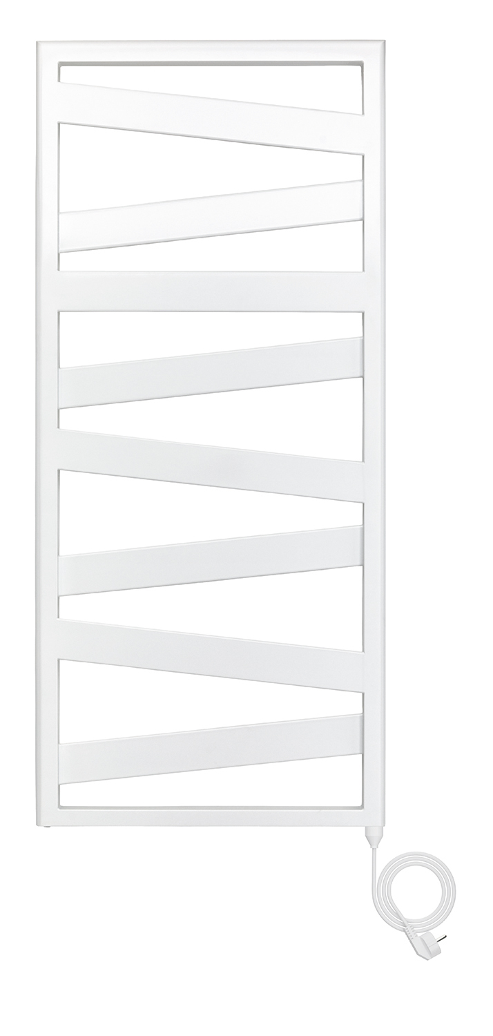 Zehnder Design-Handtuchwärmer „Ribbon“ 60 × 166,1 cm in Verkehrsweiß (RAL 9016, glänzend)