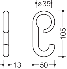 HEWI Handtuchhaken „Serie 477“