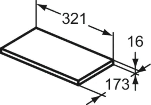 Ideal Standard Einlegeboden Eurovit+ Hochglanz grau lackiert 321x173 mm Ideal Standard Einlegeboden Eurovit+ Hochglanz grau lackiert 321x173 mm