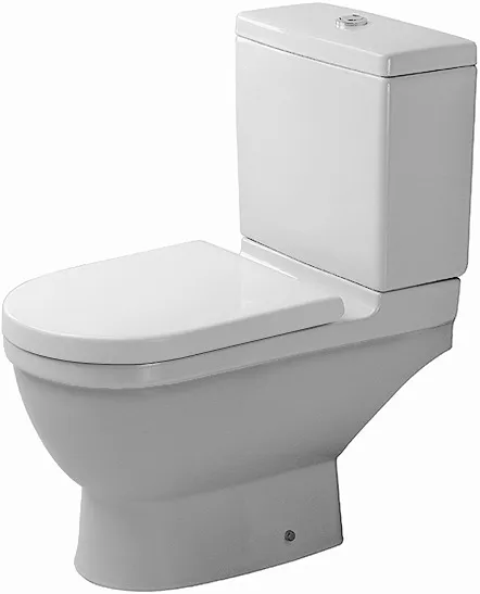 Stand-WC Kombi Starck 3 655 mm Tiefspüler, fürSPK, Abg.waagr., weiß