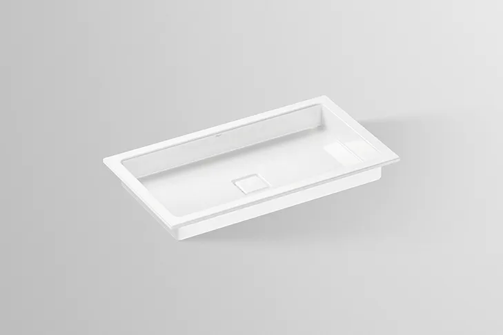 Waschbecken „RE-Serie“ 700 × 65 mm, ohne Hahnlochbohrung mit ProShield Waschbecken „RE-Serie“ 700 × 65 mm, ohne Hahnlochbohrung mit ProShield