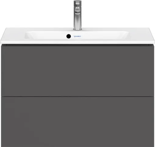 Duravit Waschtischunterschrank wandhängend „L-Cube“ 82 × 55 × 39,1 cm Graphit Matt