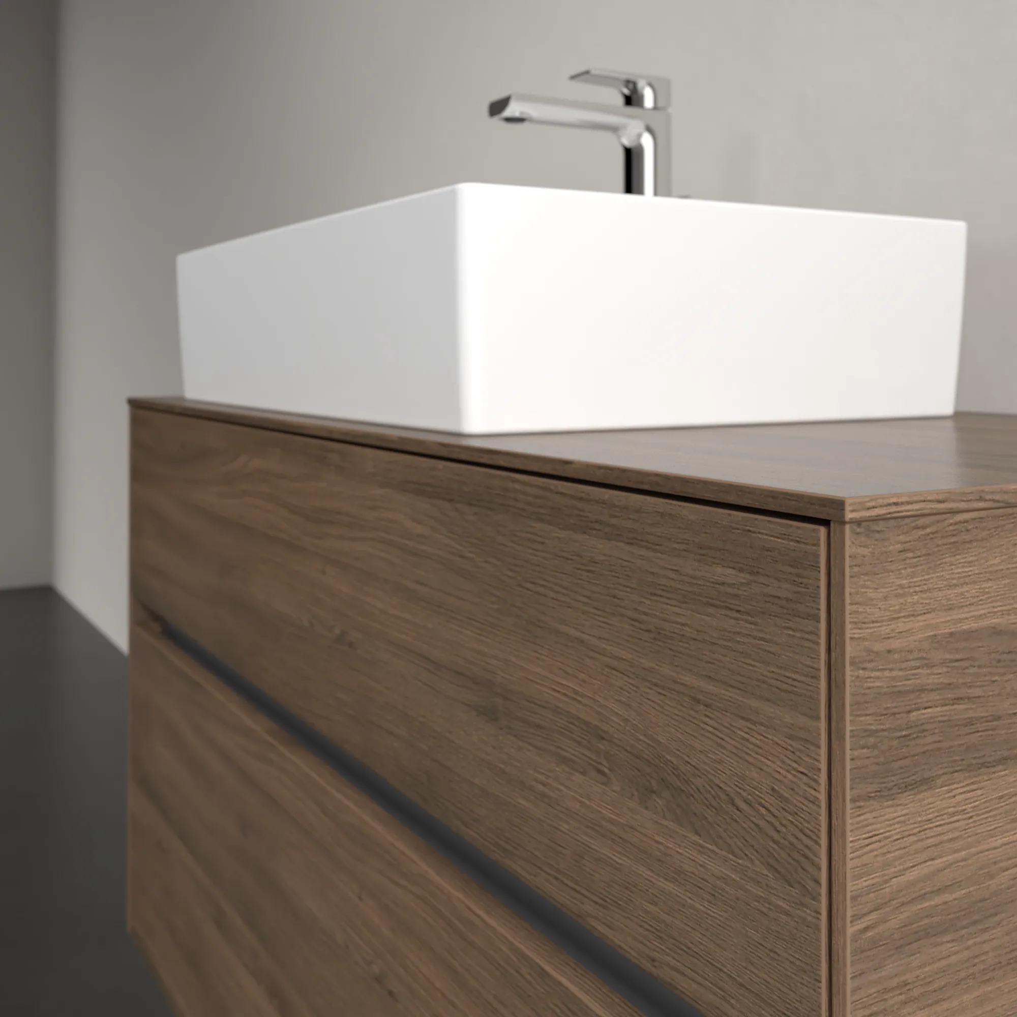 Villeroy & Boch Waschbeckenunterschrank Collaro Arizona Oak, 1000x548x500 mm, mit Beleuchtung und SoftClosing, Eckig Villeroy & Boch Waschbeckenunterschrank Collaro Arizona Oak, 1000x548x500 mm, mit Beleuchtung und SoftClosing, Eckig