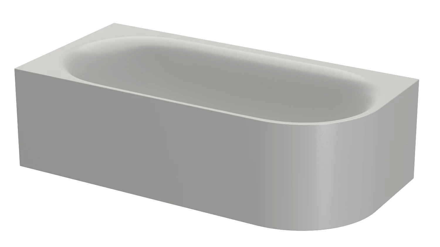 Bette oval Badewanne „BetteLux Oval IV Silhouette“ 195 × 95 cm in Flanell