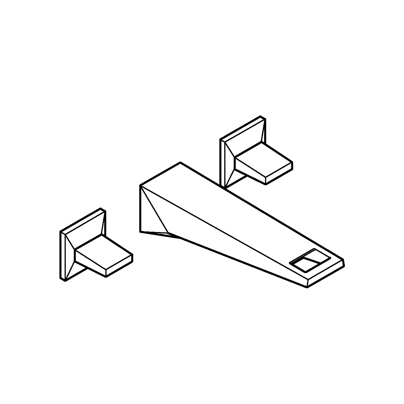 Grohe Allure Brilliant 3-Loch-Waschtischbatterie, Wandmontage, chrom Grohe Allure Brilliant 3-Loch-Waschtischbatterie, Wandmontage, chrom