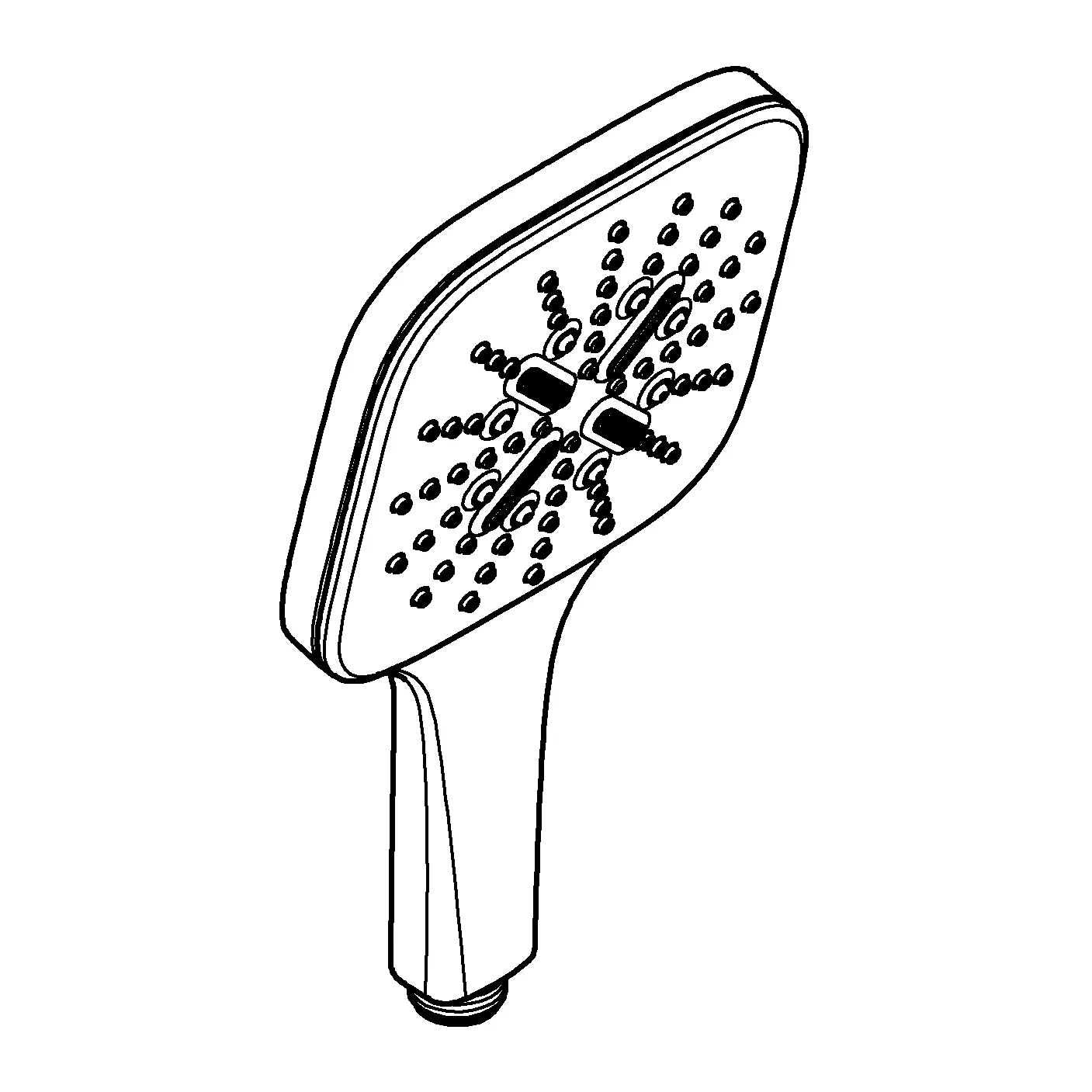 Grohe Rainshower SmartActive 130 Cube Handbrause, 3 Strahlarten, Brauseboden chrom Grohe Rainshower SmartActive 130 Cube Handbrause, 3 Strahlarten, Brauseboden chrom