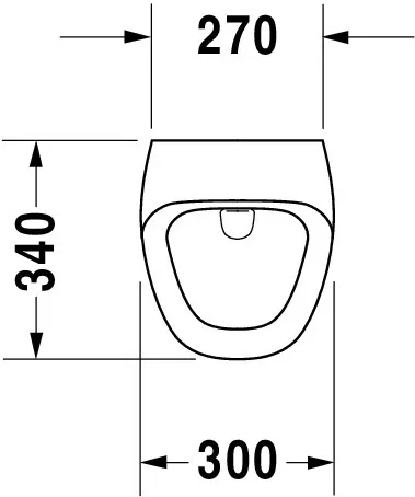 Urinal Durastyle, Zulauf von hinten für Netzanschluss, ohne Fliege, weiß, HYG