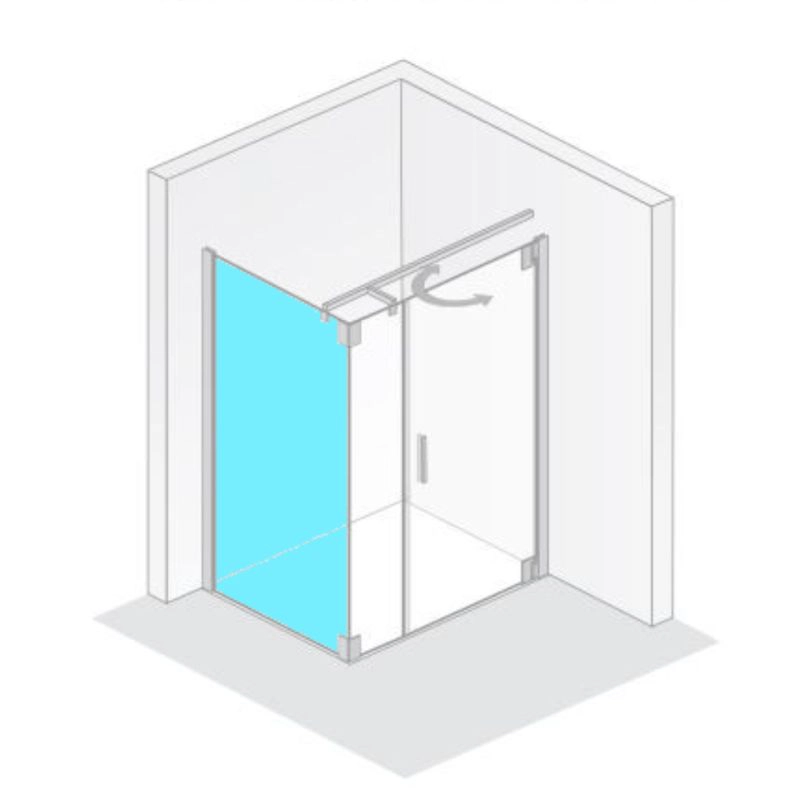 HSK Seitenwand für Drehtür und Nebenteil „K2P“ Glas Klar hell, Profile Chromoptik (Alu Hochglanz poliert) HSK Seitenwand für Drehtür und Nebenteil „K2P“ Glas Klar hell, Profile Chromoptik (Alu Hochglanz poliert)