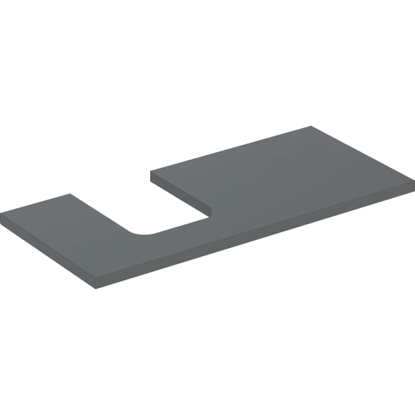 Geberit ONE Waschtischplatte mit Ausschnitt, lava matt, 104,2 x 3,2 x 47,3 cm, für Aufsatzwaschtisch Schalenform Geberit ONE Waschtischplatte mit Ausschnitt, lava matt, 104,2 x 3,2 x 47,3 cm, für Aufsatzwaschtisch Schalenform